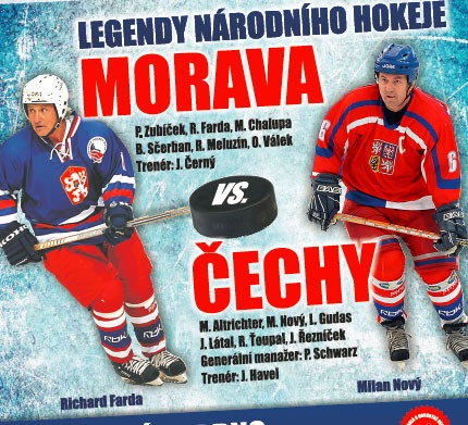 Zápas hokejových legend Morava – Čechy