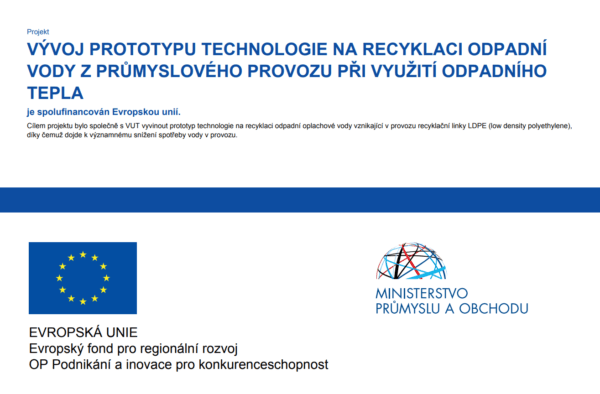 Ve spolupráci s VUT Brno, fakultou strojní a centrem NETME, jsme úspěšně dokončili projekt vývoje prototypu technologie na recyklaci průmyslové odpadní vody | HUTIRA voda
